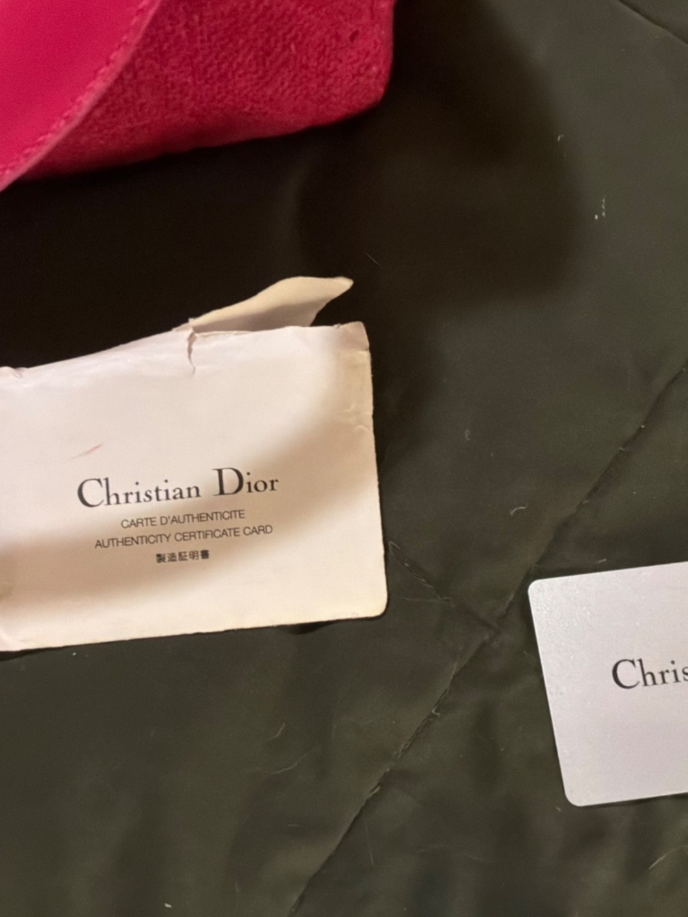 Pink tweed Lady Dior with multicolor charms and fabric - Picture 13 of 14